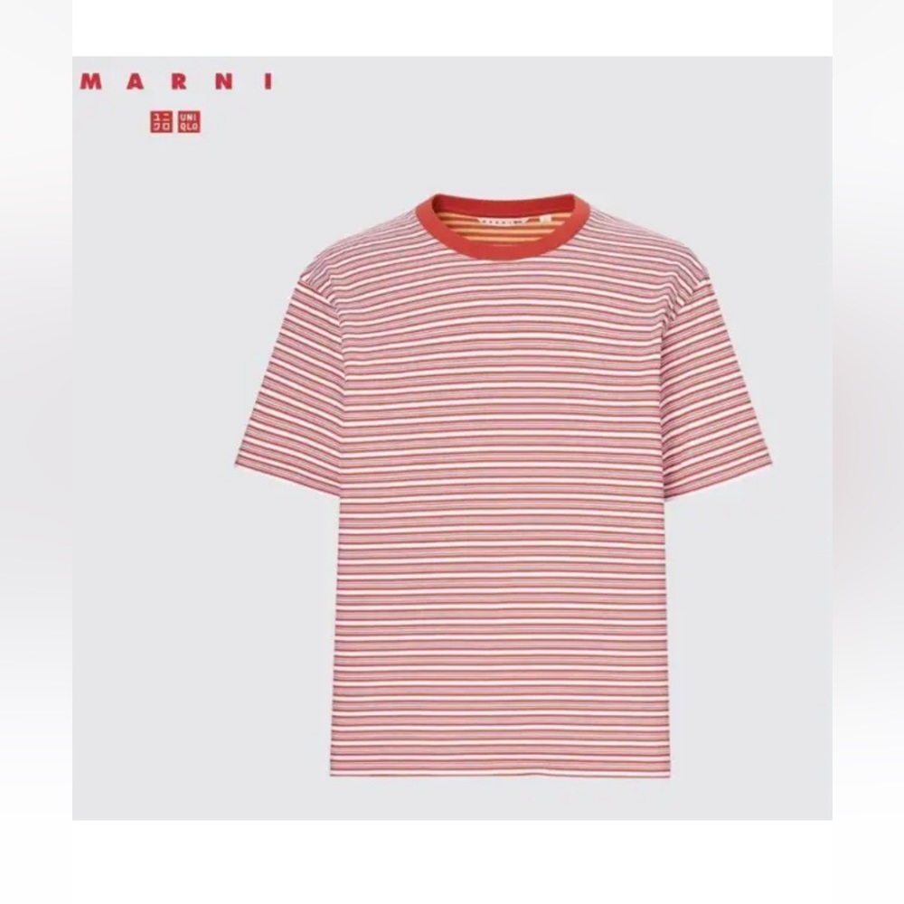 Uniqlo Marni Striped Crew Neck
T-Shirt Red japan import size M